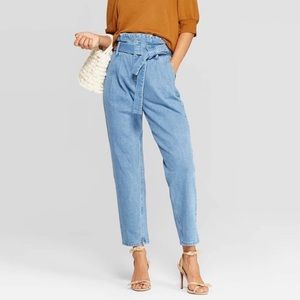 Who What Wear Paperbag Denim pants, Size 8